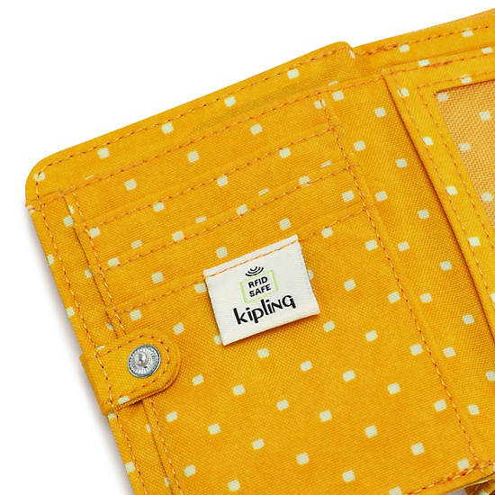 Kipling Money Love Klassieke Printed Small Wallet Portefeuille Geel | België 1016CT